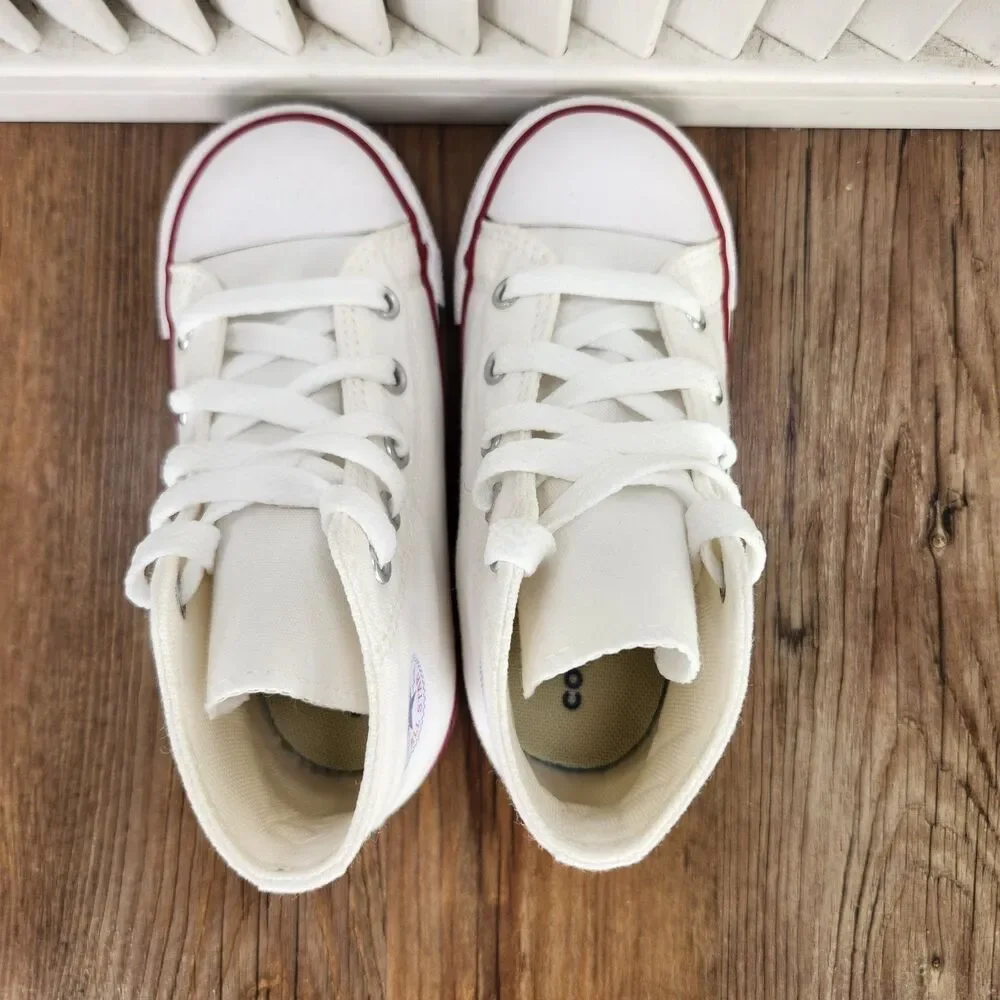 Converse Chuck Taylor All Star Hi Infant Size 9 Optical White Canvas Shoes 7J25